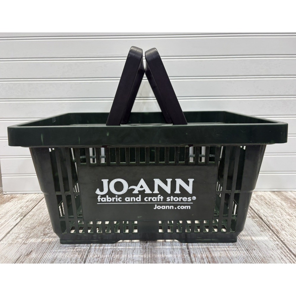 Joann Fabrics And Crafts Store Shopping Hand Basket Green Carry Cart